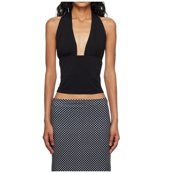 Miaou Mathilde Halter Top in Black - Size‎ Medium